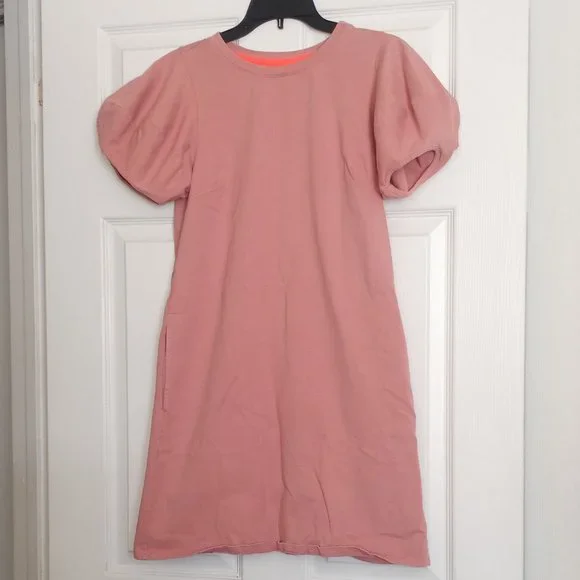 Velvet by Graham & Spencer | Dresses | Velvet By Graham Spencer Pink Puff  Sleeve Pullover Tshirt Mini Dress | Poshmark